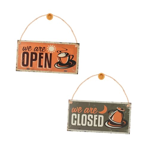 FONDOTIN 2 Stück Teiliges Holzschild Retro Hängeschild mit Seil Vintage Türschild für Bar und Zuhause Wanddeko im Landhausstil FONDOTIN 2 Stück Teiliges Holzschild Retro Hängeschild mit Seil Vintage Türschild für Bar und Zuhause Wanddeko im Landhausstil von FONDOTIN