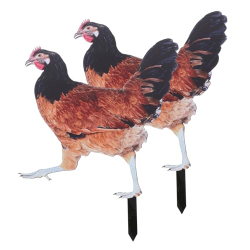 FONDOTIN 2 Stück Teiliges Hühnerform Acryl Wetterfest Realistisch Doppelseitig Gartendeko für Außenbereich Außendekoration Lebensechte Gartenfigur FONDOTIN 2 Stück Teiliges Hühnerform Acryl Wetterfest Realistisch Doppelseitig Gartendeko für Außenbereich Außendekoration Lebensechte Gartenfigur von FONDOTIN