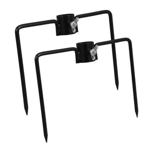 FONDOTIN 2stücke Erdspieß Aus Eisen Stabilisator Für Fahnenmasten Im Garten Passend Für Regenschirme Und Gartenflaggen Robustes Design Für Outdoor-nutzung von FONDOTIN