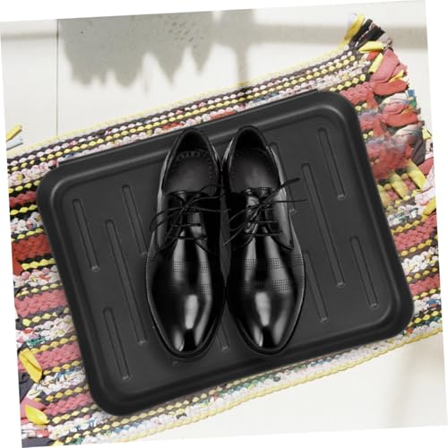 FONDOTIN 2 Stück Teiliges Rechteckiges Kunststoff schuhablage tablett Schützend für Stiefel und Schuhe Vielseitig Nutzbares Indoor Schuhablage tablett Pflanzuntersetzer und von FONDOTIN