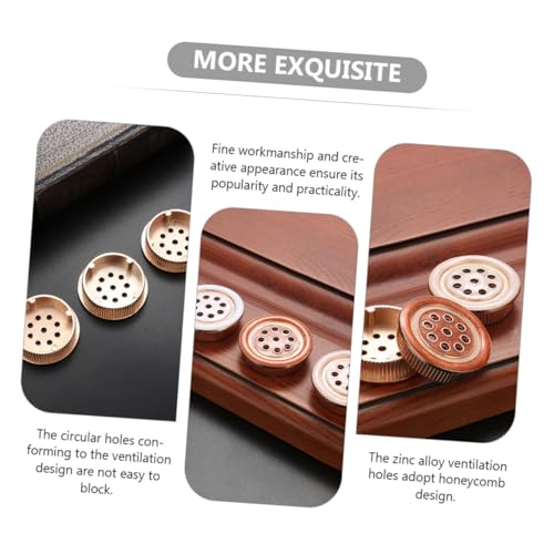 FONDOTIN 2 Stück Teiliges Runde Möbel lüftungsgitter aus Langlebigem Material Atmungsaktive Ventilationsabdeckung für Schränke Kleiderschränke Schuhschränke zur Effizienten Wärmeableitung von FONDOTIN