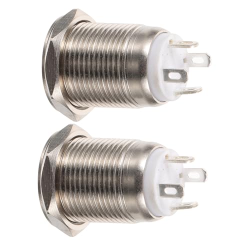 FONDOTIN 2 Stück Teiliges Türklingel Beleuchteter Rahmen Selbstzurückstellender Edelstahl Klingelknopf Langlebig Geeignet für Haustür Außen Moderner Stilvoller Klingelknopf von FONDOTIN