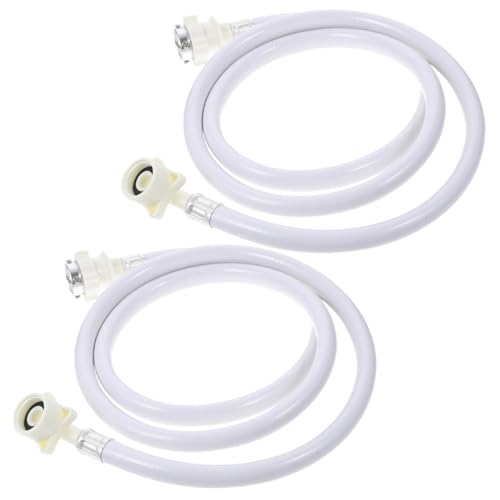 FONDOTIN 2 Stück Teiliges Waschmaschinen Zulaufschlauch PVC Wasserschlauch mit Edelstahlanschluss Flexibel Langlebig Leicht Installierbar Auslaufsicher Geeignet für Haushalts von FONDOTIN
