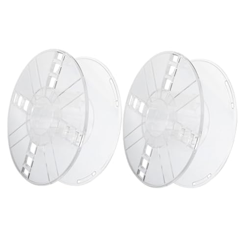 FONDOTIN 2 Stück Transparente Hohl Kunststoffspulen Für Drucker Filament Leichtes Design Stabile Glatte Oberfläche Effizientes Abwickeln Und Aufwickeln FONDOTIN 2 Stück Transparente Hohl Kunststoffspulen Für Drucker Filament Leichtes Design Stabile Glatte Oberfläche Effizientes Abwickeln Und Aufwickeln von FONDOTIN