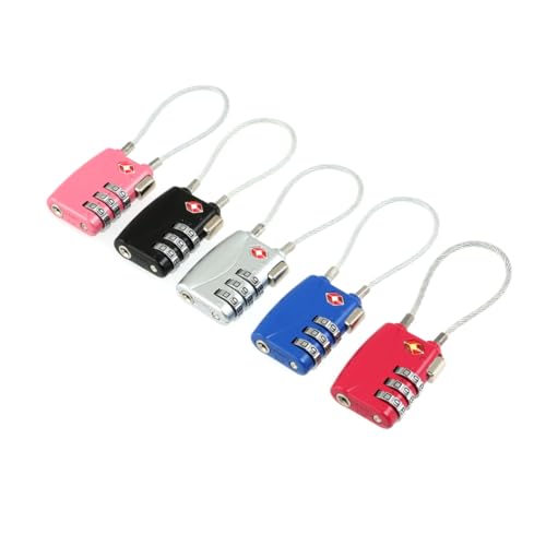 FONDOTIN 2 Stück Tsa zugelassene Zahlenschlösser Farbiges Kabelschloss aus Langlebiger Zinklegierung Vorhängeschloss für Koffer Gepäck Rucksack Tasche FONDOTIN 2 Stück Tsa zugelassene Zahlenschlösser Farbiges Kabelschloss aus Langlebiger Zinklegierung Vorhängeschloss für Koffer Gepäck Rucksack Tasche von FONDOTIN