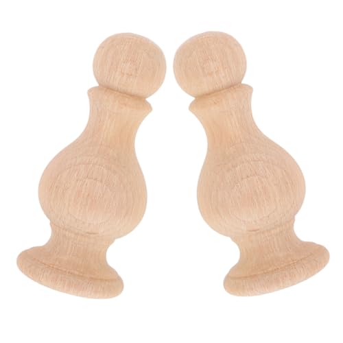 FONDOTIN 2 Stück Unlackierte Endstücke Handgeschnitzte Dekorative Finials für Bettpfosten Treppen und Möbel Natürliche Holzornamente für DIY Heimdekor und Möbelveredelung FONDOTIN 2 Stück Unlackierte Endstücke Handgeschnitzte Dekorative Finials für Bettpfosten Treppen und Möbel Natürliche Holzornamente für DIY Heimdekor und Möbelveredelung von FONDOTIN
