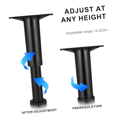 FONDOTIN 2 Stück Verstellbare Bettstütze Bettrahmen Mittelstabilisator Höhenverstellbare Bettenfüße Belastbare Lattenrost Verstärkung für Verschiedene Bettgestelltypen von FONDOTIN