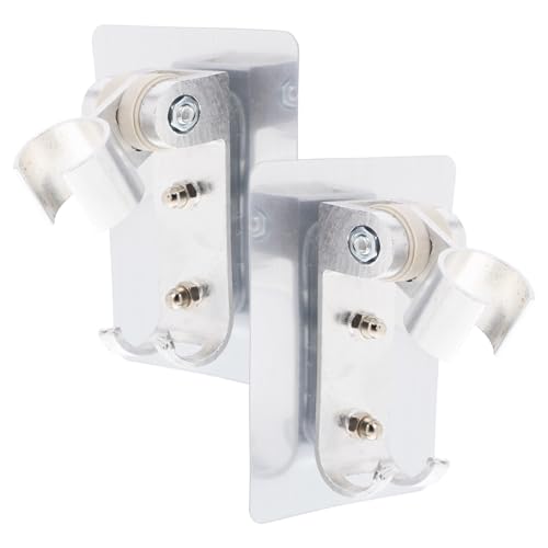 FONDOTIN 2 Stück Verstellbare Handbrausehalterung aus Leichtem Rostfreiem Luftfahrt aluminium ohne Bohren Drehbarer Wandhalter für Dusche mit Multifunktionalem Haken Platzsparend und FONDOTIN 2 Stück Verstellbare Handbrausehalterung aus Leichtem Rostfreiem Luftfahrt aluminium ohne Bohren Drehbarer Wandhalter für Dusche mit Multifunktionalem Haken Platzsparend und von FONDOTIN