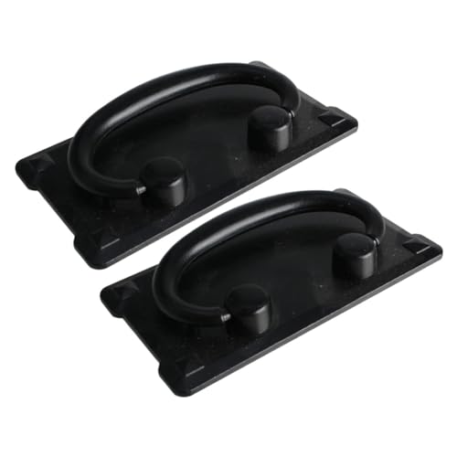 FONDOTIN 2 Stück Vintage Schubladengriffe Rundring Möbelgriffe Dresser Pulls Kommode Türgriffe Schwarz Retro Ringgriff für Küche Bad Wohnzimmer Büro von FONDOTIN