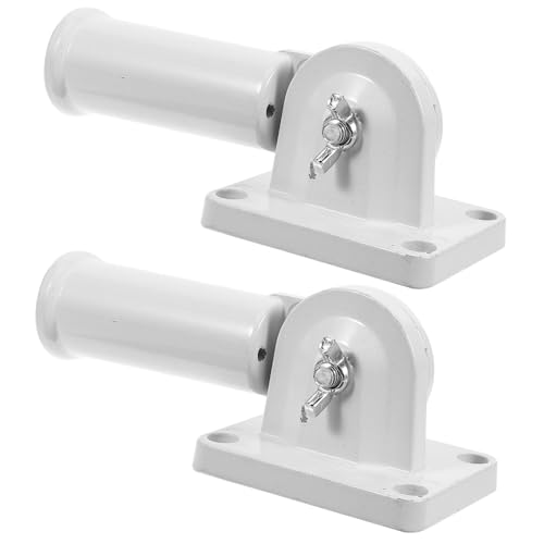 FONDOTIN 2 Stück Wandhalterung für Fahnenmast Verstellbare Mehrdirektionale Halterung aus Robustem Material Einsetzbar für Garten und Sportplatz Stabile Weiße Flaggenbasis FONDOTIN 2 Stück Wandhalterung für Fahnenmast Verstellbare Mehrdirektionale Halterung aus Robustem Material Einsetzbar für Garten und Sportplatz Stabile Weiße Flaggenbasis von FONDOTIN
