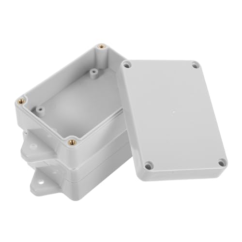 FONDOTIN 2 Stück Wasserdichte Elektrische Anschlussdose Weiß Kunststoff Wetterfeste Verteilerdose für Sicherheitsgeräte Innen und Außen Einfache Montage von FONDOTIN