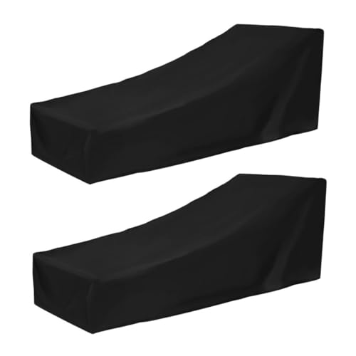 FONDOTIN 2 Stück Wasserdichte Outdoor Gartenmöbel Abdeckhauben UV schutz Staubdicht Schwarz Oxford Schutz für Sonnenliege Terrassenstuhl Gartenmöbel FONDOTIN 2 Stück Wasserdichte Outdoor Gartenmöbel Abdeckhauben UV schutz Staubdicht Schwarz Oxford Schutz für Sonnenliege Terrassenstuhl Gartenmöbel von FONDOTIN