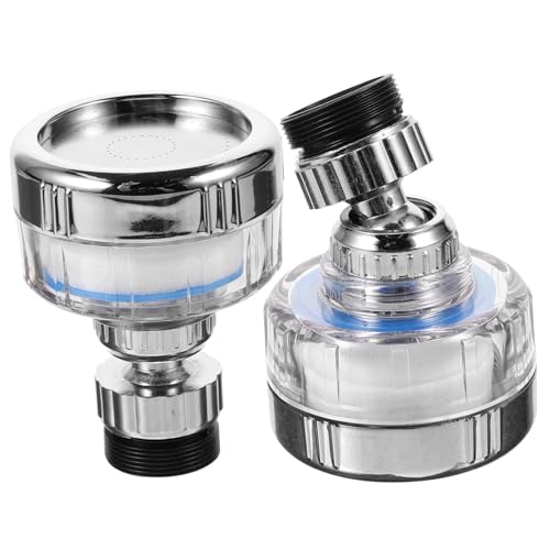 FONDOTIN 2 Stück Wasserhahn Filter mit Drehfunktion Küchen und Bad Wasserfilter Sprudler mit Einfachem Einbau Schadstofffreie Filtration für Spüle und Waschbecken Langlebiger Wassersparer von FONDOTIN