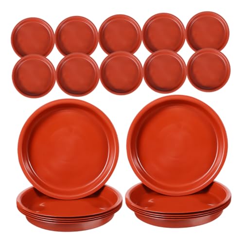 FONDOTIN 20 Stück Blumenkübel Untersetzer Runder Pflanztopf Saucer für und Außenbereich Wasserfeste Pflanzenablage Stabiler und Langlebiger Blumentopfuntersetzer für Bonsai und von FONDOTIN