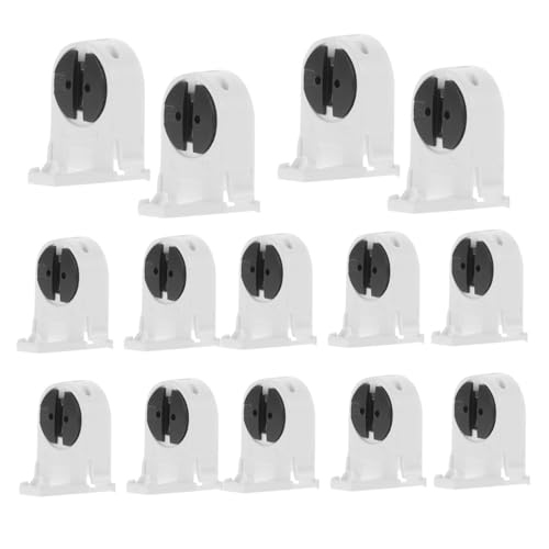 FONDOTIN 20 Stück Lampenfassung Lampenhalter für Leuchtstoffröhren Stabil Langlebig Einfache Installation für Haushalt Büro Restaurant Vielseitiger Lichtadapter von FONDOTIN