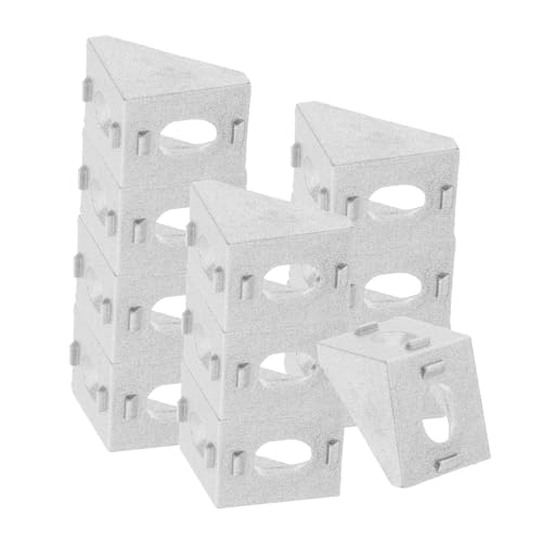 FONDOTIN 20 Stück Teiliges Aluminium Aluprofil Verbindung Schwerlastfest Mattiert Poliert Geeignet für Industrielle Rahmen Cnc Router und Robotikprojekte von FONDOTIN