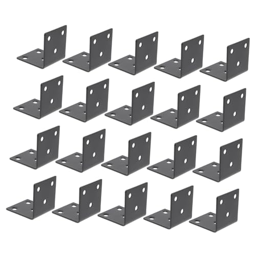 FONDOTIN 20 Stück Teiliges Edelstahl Winkelwinkel Schraubwinkel Regalhalterung Stabilisierend für Möbel Holzrahmen DIY Möbelverstärkung von FONDOTIN