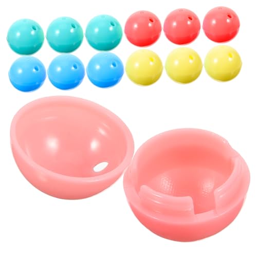 FONDOTIN 20 Stück Teiliges Leere Kunststoffkapseln Mini Vending Machine Bälle in Grün Blau Gelb Stabile Wiederbefüllbare Spielzeugkapseln für DIY Dekoration und Partyfüllung von FONDOTIN