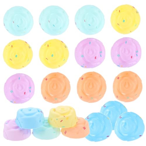 FONDOTIN 20 Stück Teiliges Silikon Muffin Molds Blumenform Wiederverwendbare Antihaft Cupcake Backformen Leicht zu Reinigen Kompakt für Geburtstag Party Kuchen Dessert von FONDOTIN