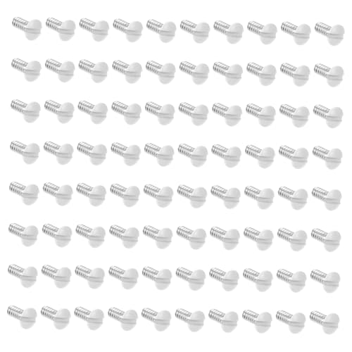 FONDOTIN 200 Stück Weiße Schrauben für Steckdosen Wandplatten Standardgröße Senkkopf Passend für Duplex Kippschalter Idealer Ersatz für Elektroinstallationen und Haushaltsgebrauch von FONDOTIN