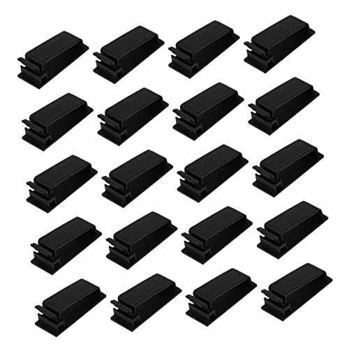 FONDOTIN 20Stücke Kabel Organizer Selbstklebende Kabelhalter für Schreibtisch Kabelmanagement Clips für Datenkabel Headsets und Mehr Kompakt Einfach zu Verwenden von FONDOTIN