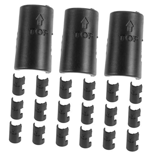 FONDOTIN 24 Stück Teiliges Drahtregal Clips Regalhülsen Steckbefestigung Regalsicherung Ersatz für Drahtregale Stabil Halbrund Schützend Langlebig von FONDOTIN