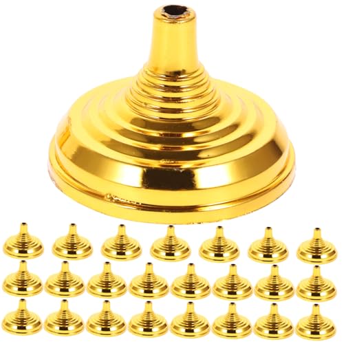 FONDOTIN 24stücke Goldene Rund Flaggenhalterung Wandmontage Fahnenmast Halterung Für Innen Außendekoration Für Nationale Feiertage Garten Und Balkon-Dekoration von FONDOTIN