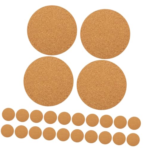 FONDOTIN 24stücke Korkuntersetzer Selbstklebend Runder Kork Becherunterlage Korkunterlagen Getränkeuntersetzer Korkplatten Für Küche Esstisch Möbel Schutz von FONDOTIN
