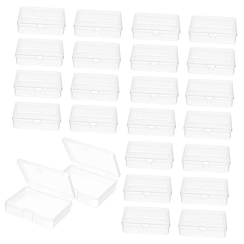 FONDOTIN 24stücke Mini Plastikkisten Lagerboxen Mit Deckel Für Schmuck Perlen Kleine Gegenstände Transparente Aufbewahrungsboxen Für Kreative Ordnung von FONDOTIN