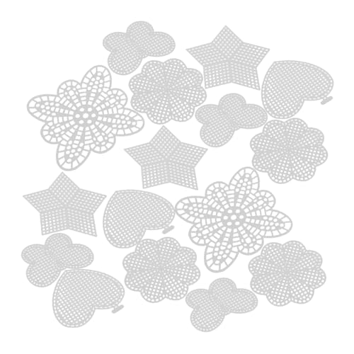 FONDOTIN 25 Stück Teiliges DIY Kunststoff Mesh Canvas Plastiknetzplatten mit Herzen Sternen Blumen Schmetterlingen Weißes Stickgarn Netz für Kreative Handarbeiten und Kreuzstich FONDOTIN 25 Stück Teiliges DIY Kunststoff Mesh Canvas Plastiknetzplatten mit Herzen Sternen Blumen Schmetterlingen Weißes Stickgarn Netz für Kreative Handarbeiten und Kreuzstich von FONDOTIN