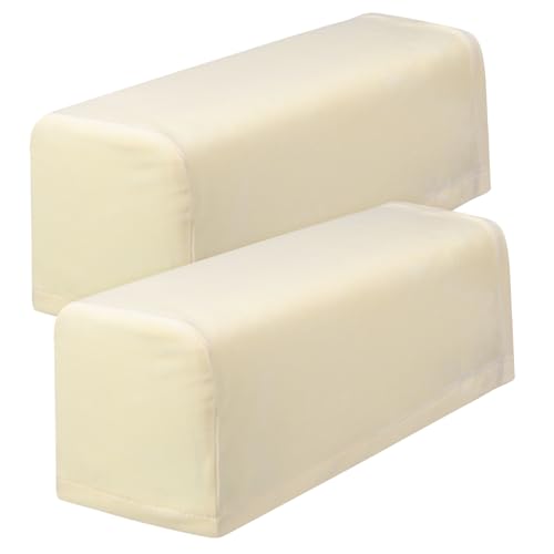 FONDOTIN 2stücke Sofa Armlehnenbezüge Aus Elastischem Material Schützende Abdeckung Beige Für Sofa Couch Und Sessel Schmutzabweisend Und Langlebig von FONDOTIN