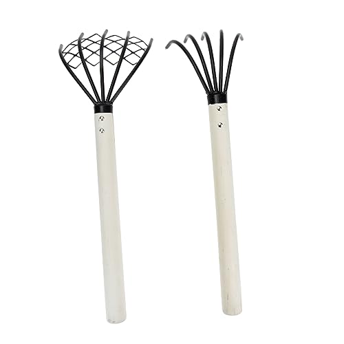 FONDOTIN 2stücke Teiliges Clam-rake Mit Holzgriff Multifunktionale Werkzeug Für Grabens Von Muscheln Und Austern Für Strand Und Gartenarbeit von FONDOTIN