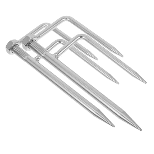 FONDOTIN 2Stücke Regenschirmanker Robuster Bodenanker für Sonnenschirme Stabiler Erdspieß für Outdoor Aktivitäten für Strand und Angeln Leicht und Tragbar von FONDOTIN