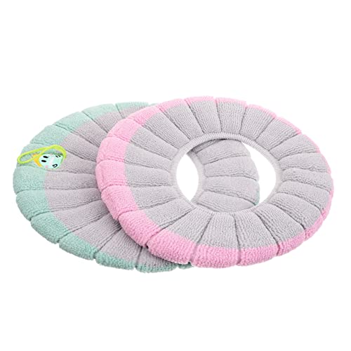 FONDOTIN 2st Warmer Toilettensitz Badezimmer Toilettenkissen Dickerer Toilettensitzbezug Toilettenauflage Mit Farbverlauf Toilettenmatte Verdicken Wc-sitzmatte Wc-sitzkissen Polyester von FONDOTIN