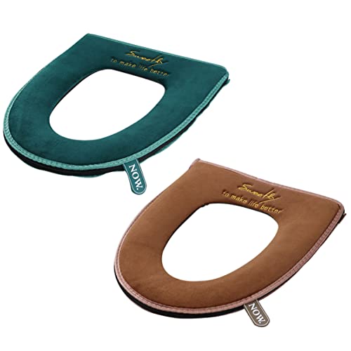 FONDOTIN 2st Wc-Abdeckung Wc-Matte Wc-Sitz Mit Soft-Close-Funktion Warmer Toilettensitzbezug Wc-sitzkissen Bidet Wc-Sitz Abfluss Für Toilette Wc-sitzbezug Tragbares Bidet Tank Green Flanell FONDOTIN 2st Wc-Abdeckung Wc-Matte Wc-Sitz Mit Soft-Close-Funktion Warmer Toilettensitzbezug Wc-sitzkissen Bidet Wc-Sitz Abfluss Für Toilette Wc-sitzbezug Tragbares Bidet Tank Green Flanell von FONDOTIN
