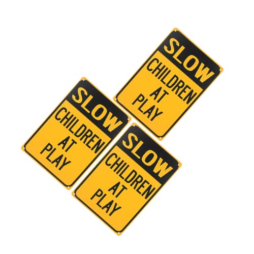 FONDOTIN 3 STÜCKE Teiliges Metall Warnschild Langsam Fahren Wetterfest Langlebig Sicher für Straßen Nachbarschaften Einfache Montage FONDOTIN 3 STÜCKE Teiliges Metall Warnschild Langsam Fahren Wetterfest Langlebig Sicher für Straßen Nachbarschaften Einfache Montage von FONDOTIN