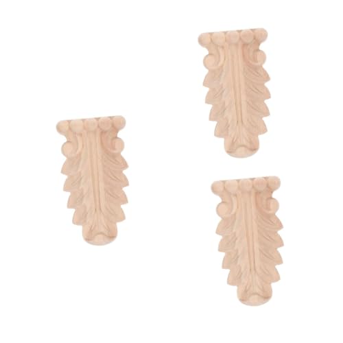 FONDOTIN 3 Stück Holzgeschnitzte Dekorative Applikation aus Holz Europäischer Vintage Stil Unbemalte Möbel Onlay Vielseitiges Holzornament für Einfach zu Montierende Rustikale FONDOTIN 3 Stück Holzgeschnitzte Dekorative Applikation aus Holz Europäischer Vintage Stil Unbemalte Möbel Onlay Vielseitiges Holzornament für Einfach zu Montierende Rustikale von FONDOTIN