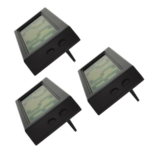 FONDOTIN 3 Stück Mini Digitaluhren für Auto und Zuhause Leichte Kunststoffuhren mit Klarem LCD Display Kompakte Fahrzeug Armaturenbrettuhr Batteriebetrieben Einfache und Stabile von FONDOTIN