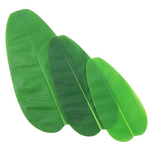 FONDOTIN 3stücke Tischläufer Aus Blättern Bananenblatt-simulationsbaum Künstliche Bananen Für Dinnerpartys Hochzeit Home Decor Tropische Blätterdekoration Leicht Zu Reinigen Langlebig von FONDOTIN