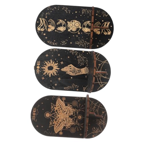 FONDOTIN 3 Stück Teiliges Boho Wandregal aus Holz für Deko und Dekoration Schwebendes Kleines Display Regal Stabiler Hängender Halter für Party Wohnzimmer Schlafzimmer und Büro von FONDOTIN