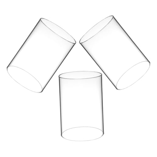 FONDOTIN 3 Stück Teiliges Glaszylinder Kerzenhalter Transparent Winddicht Schützend für Stabkerzen Tischdeko Eleganter Kerzenschirm FONDOTIN 3 Stück Teiliges Glaszylinder Kerzenhalter Transparent Winddicht Schützend für Stabkerzen Tischdeko Eleganter Kerzenschirm von FONDOTIN