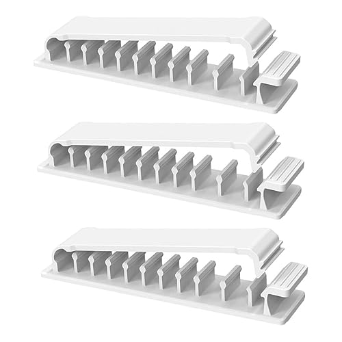 FONDOTIN 3 Stück Teiliges Kabelmanagement mit Löchern Selbstklebende Kabelclips aus Hochwertigem PC Material Schonender Kabelhalter für Schreibtisch Geeignet für Daten und Ladekabel FONDOTIN 3 Stück Teiliges Kabelmanagement mit Löchern Selbstklebende Kabelclips aus Hochwertigem PC Material Schonender Kabelhalter für Schreibtisch Geeignet für Daten und Ladekabel von FONDOTIN