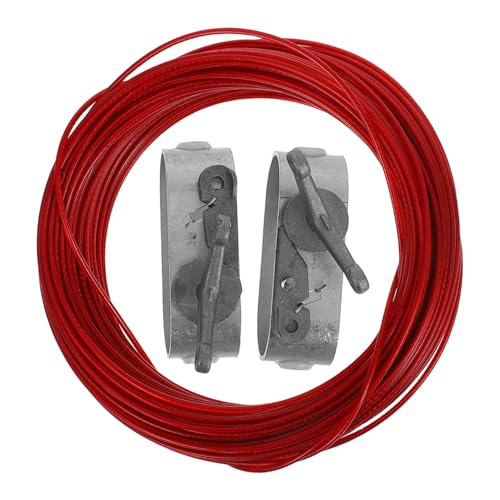 FONDOTIN 3 Stück Teiliges Poolabdeckungs Spannseil mit Handbedienter Stahlseilwinde Robustes Kabelspannsystem zur Sicheren Befestigung und Schnellen Anbringung für Verschiedene Poolgrößen von FONDOTIN