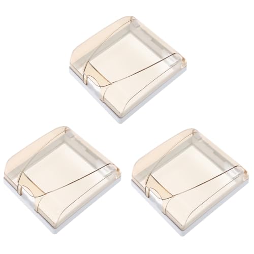 FONDOTIN 3 Stück Teiliges Selbstklebendes Steckdosen schutzgehäuse Modell Spritzwassergeschützt aus PC material für Badezimmer Küche Zuhause Wetterfeste Wandsteckdosen abdeckung von FONDOTIN