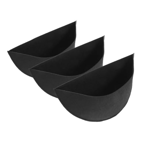 FONDOTIN 3 Stück Teiliges Wiederverwendbarer Halbrunder Filz Einlagen für Pflanzenkübel Wasserabsorbierend für Hängende Körbe und Blumenkübel Flexible Anwendung für Garten und von FONDOTIN
