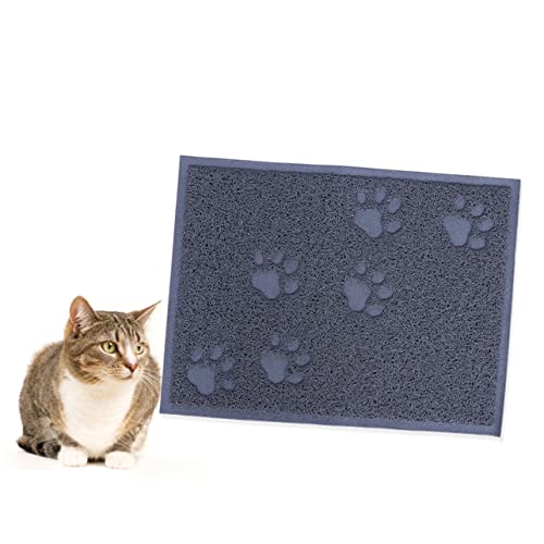 FONDOTIN Katzenstreumatte Katze Grau 30x40cm Pvc Matte Haustierbedarf Einfach Zu Haustier Reinigung Teppich FONDOTIN Katzenstreumatte Katze Grau 30x40cm Pvc Matte Haustierbedarf Einfach Zu Haustier Reinigung Teppich von FONDOTIN