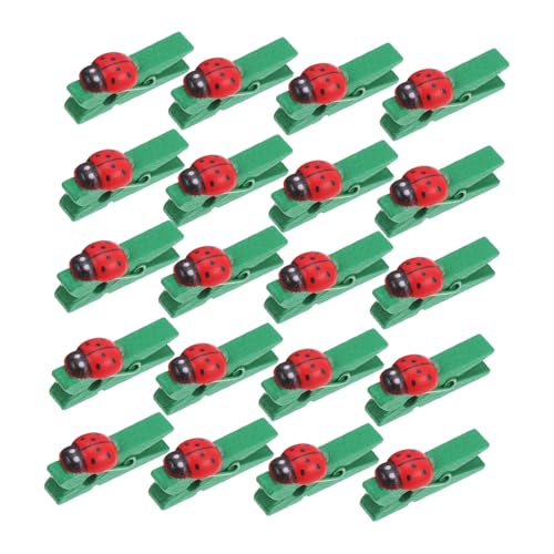 FONDOTIN 30 Stück Mini Fotoklammern Tischkartenhalter Papierklammern Postkartenklammern Mini Wäscheklammern Büroklammern Fotoklammern Für Bilder von FONDOTIN