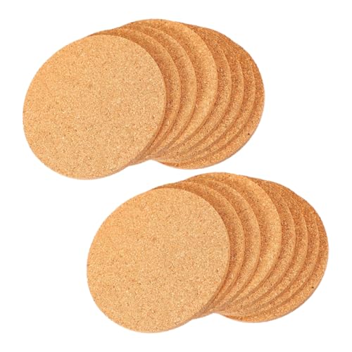 FONDOTIN 30 Stück Runde Kork Untersetzer Hitzebeständige rutschfeste Tischunterlagen Saugfähige Wiederverwendbare Pads für Heiße Töpfe Gläser Tassen und Geschirr FONDOTIN 30 Stück Runde Kork Untersetzer Hitzebeständige rutschfeste Tischunterlagen Saugfähige Wiederverwendbare Pads für Heiße Töpfe Gläser Tassen und Geschirr von FONDOTIN
