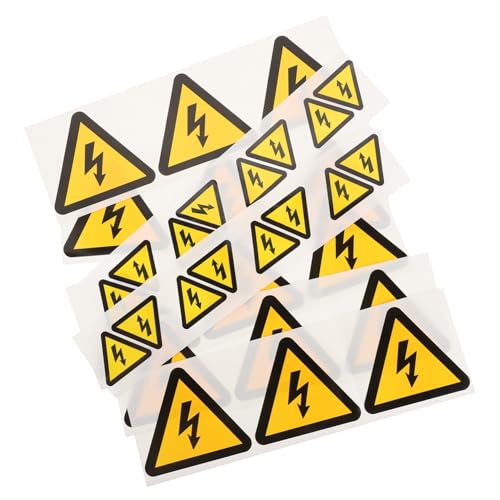 FONDOTIN 30 Stück Teiliges Warnaufkleber Elektrische Schocks Gelbes Dreieck Warnschild Selbstklebend Für Innen Außen Geeignet Sicherheitskennzeichnung FONDOTIN 30 Stück Teiliges Warnaufkleber Elektrische Schocks Gelbes Dreieck Warnschild Selbstklebend Für Innen Außen Geeignet Sicherheitskennzeichnung von FONDOTIN