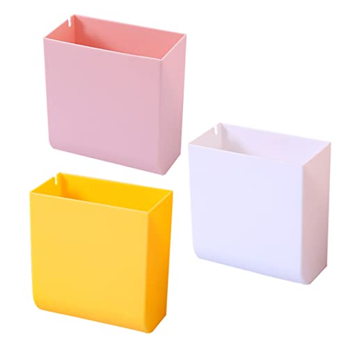 FONDOTIN Wandmontierte Aufbewahrungsbox aus Kunststoff mit Deckel Stanzfreier Nachttisch Organizer für Badezimmer Schlafzimmer und Büro Multifunktionale Lagerbox für Kleine Gegenstände von FONDOTIN